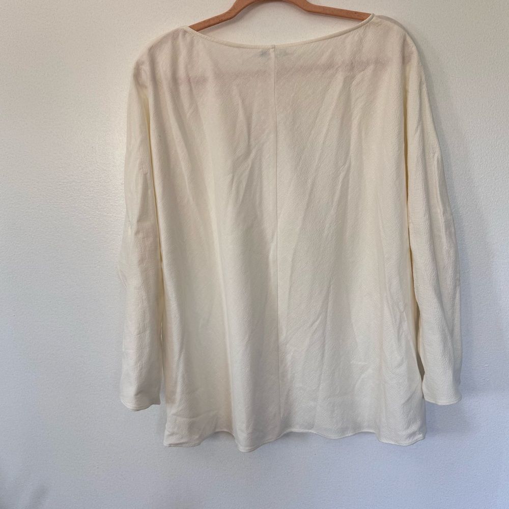 NWT M.M Lafleur The Wren Top - Double-Faced Ivory Linen Sz L - Picture 8 of 15